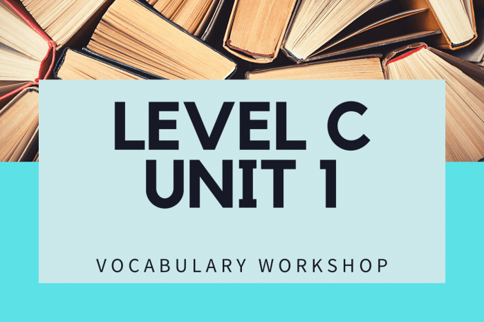 Vocabulary workshop level c unit 1