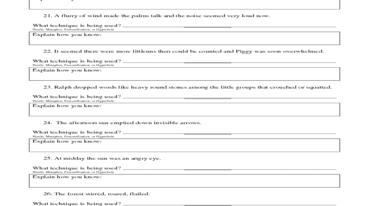 Lord of the flies figurative language