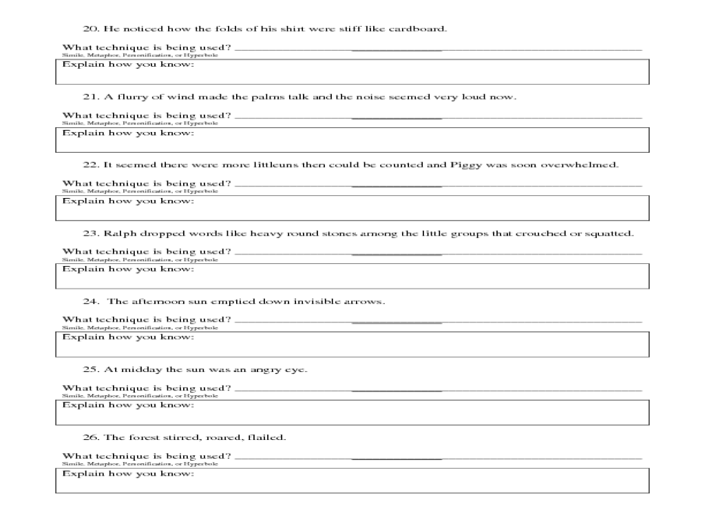 Lord of the flies figurative language